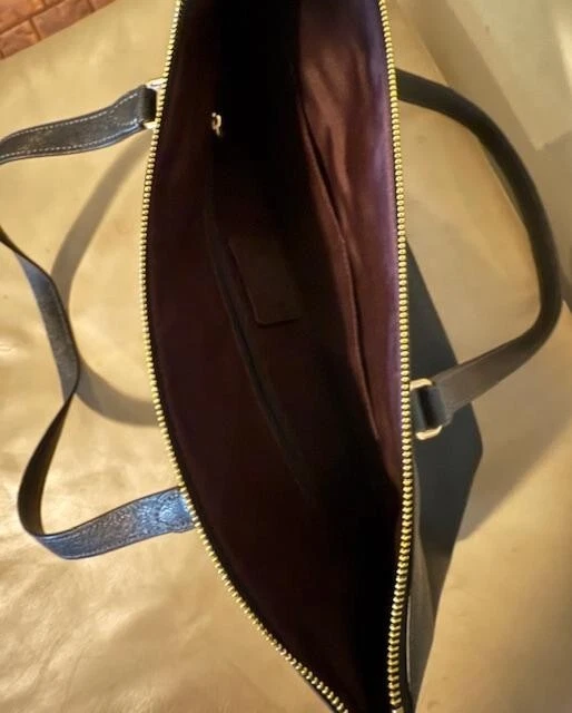 Borsa Coach Outline Signature con zip grande IMBlack