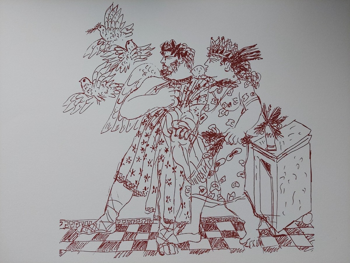 Alekos FASSIANOS Original silkscreen, 1993. Original print by