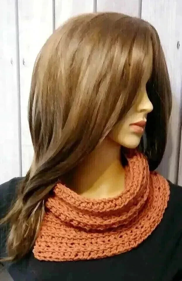 Handmade Crochet Bandanna Cowl Scarf for Women by Ginger USA Seller New