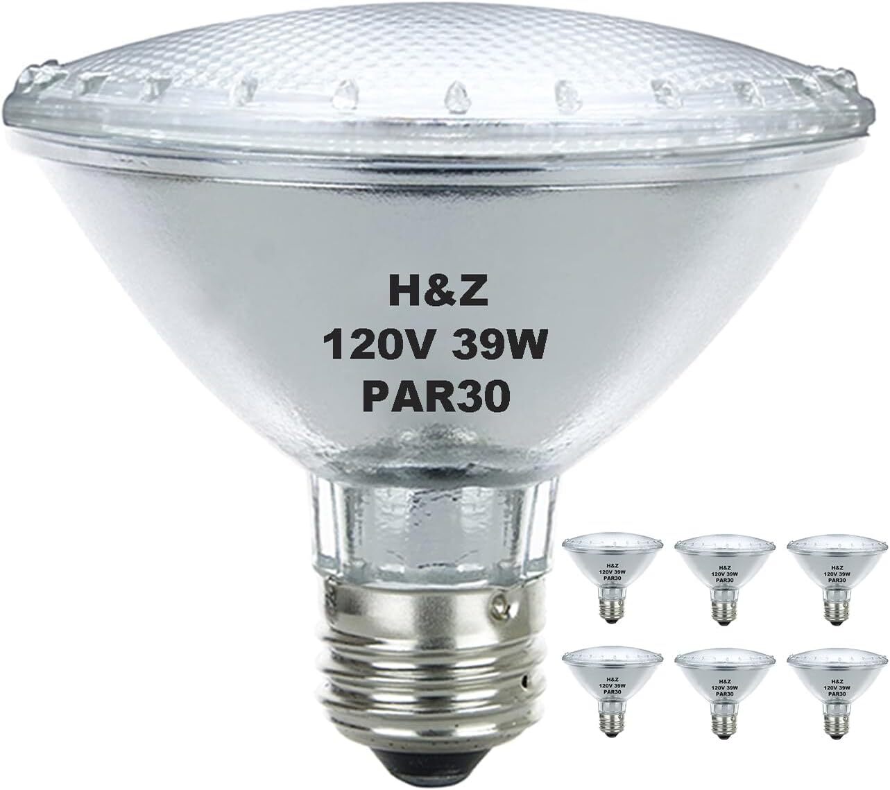 Par30 Short Neck, 6 Pack High Output Par30s Halogen 39W 120V