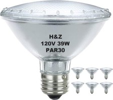 Par30 Short Neck, 6 Pack High Output Par30s Halogen 39W 120V, Par30 Dimmable W..