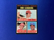 1971 TOPPS 1970 NL RBI LEADERS #64 OLD JOHNNY BENCH TONY PEREZ