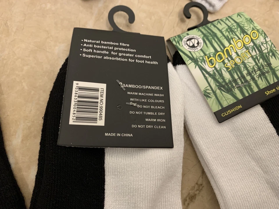 6 Pairs kids bamboo socks sports ankle socks special White Black AU stock - image 4 of 4