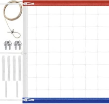 Professional Volleyball Net Outdoor Heavy Duty with Aircraft Steel Cable Upgr...