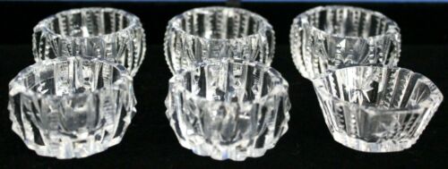 American Brilliant Period 7 Crystal Salt Cellars Plus Master Salt - 4 Patterns - Picture 4 of 8