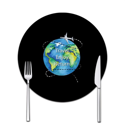 Round Placemats Dining Table Mat Dinner Home Kitchen PlaceMat Non-Slip Place Mat - Picture 27 of 31