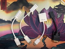 Lot of 4 Display Adapters. Hdmi To DVI, VGA To HDMI, 2x HDMI To DP. All Tested