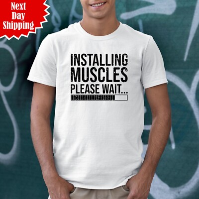 T-Shirt Muskeln installieren Gym bedruckt lustig Gym Training Bodybuilding Männer T Top