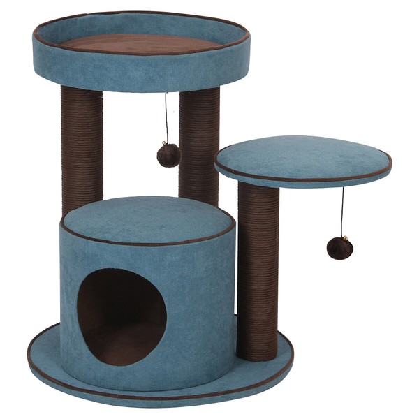 Europet Bernina Kratzbaum Trend Bradford Blau 55X55X66,5Cm KatzenmöBel-image