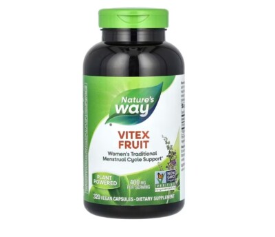 Nature's Way, Vitex Fruit, 400 mg per serving, 320 Vegan Capsules