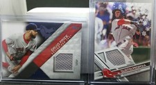 Topps Baseball Major League Material 2017 Dustin Pedroia & 2018 David Price 