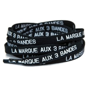 the brand with the three stripes laces