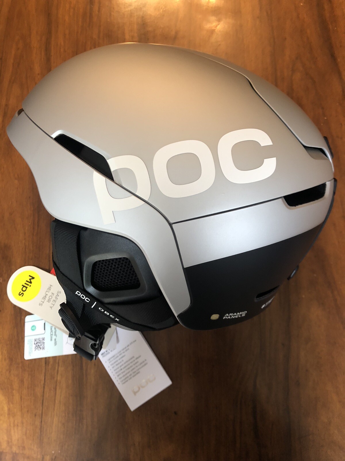 Casco POC Obex BC MIPS en plata argentina mate talla 59-62