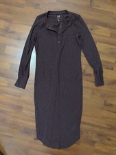 Womens size small Gap brown rib henley fitted dress long sleeve fall 