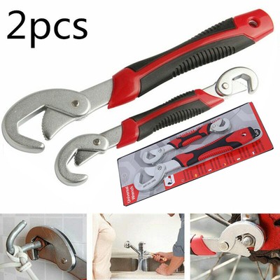 2Pcs Multifunktions Universal Quick Snap Grip verstellbarer Schraubenschlüssel