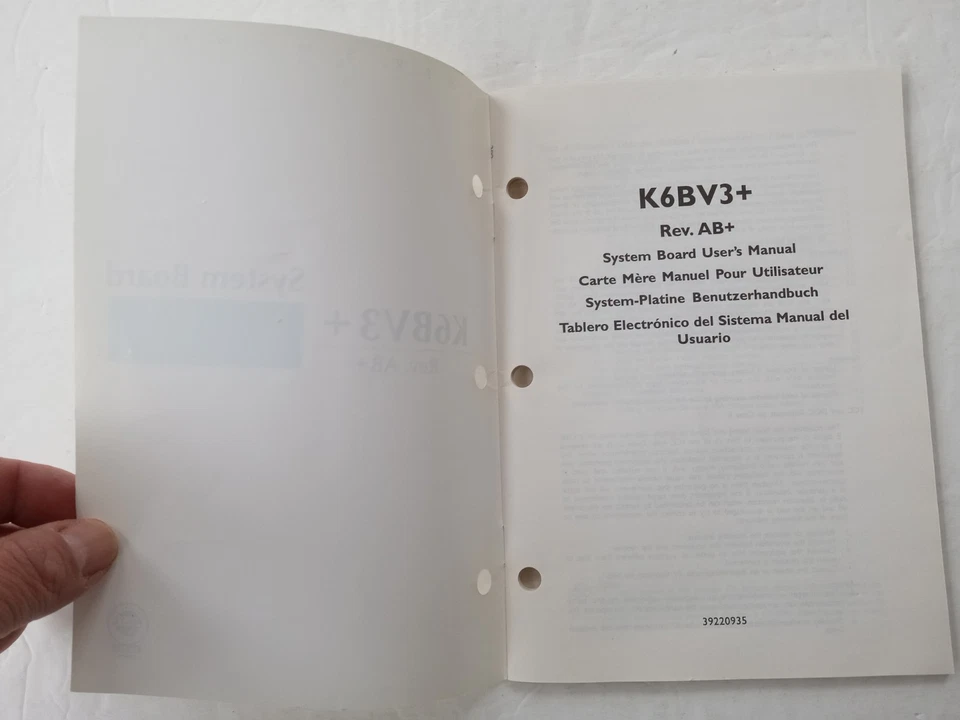 K6BV3+ System Board Rev. AB+ User's Manual Bilingual NSTL Hardware 2000 DELL - Image 3 of 4