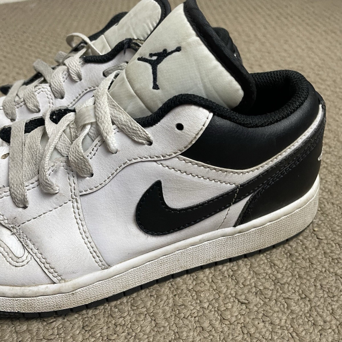 Nike Air Jordan 1 Low 白黒 10.5 Nike Air Jordan 1 Low Mens Size 10.5 Black Particle Grey