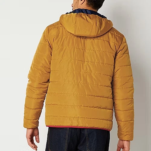 Chaqueta con Capucha Acolchada Peso Medio Resistente al Agua Pequeña St. John's Bay 1/4 Cremallera para Hombres Foto 2 de 4