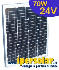 Pannello solare fotovoltaico 70 Watt/24V