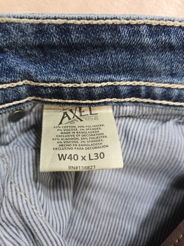 Jeans TK Axel slim bootcut uomo 40x30 blu lavaggio medio elasticizzato NUOVO - Foto 10 di 11