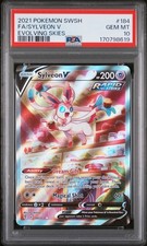 2021 POKEMON SWORD & SHIELD EVOLVING SKIES #184 FULL ART/SYLVEON V PSA 10