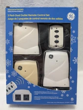 GE Indoor Wireless Power Outlets With Remote Control 3 Pk #0357408