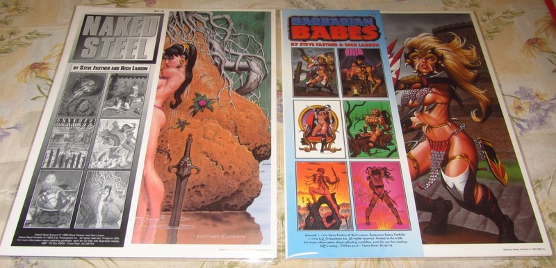 1994 Barbarian Babes & Naked Steel Portfolios Steve Fastner & Rich Larson 11x14"