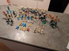 Vtg Plastic Playset Variety Cowboys Indians Soldiers Horses Figurine Lot AS IS