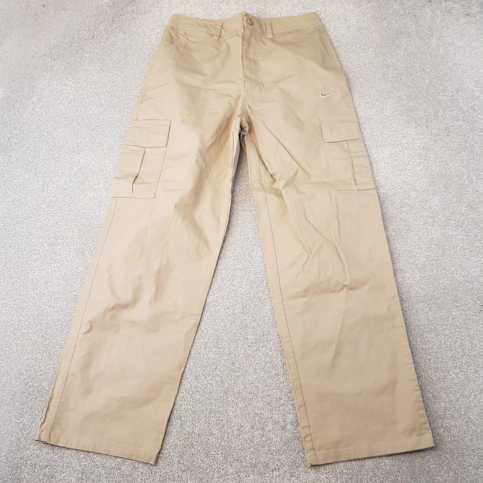 Nike Mens Tracksuit Bottoms Medium Beige Cargo Pants Utility Ripstop 30x29