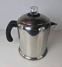 Farberware Percolator 4 - 8 Cup Classic Stovetop Stainless Coffee Pot Camping