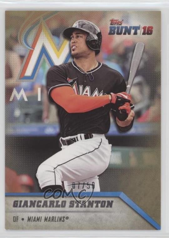 2016 Topps Bunt Topaz 7/50 Giancarlo Stanton #115 0ls
