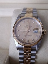 Rolex Datejust 36 mm Factory Diamond Dial Very Nice Condition 1995/6 Full Set.