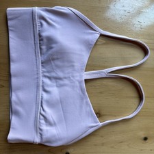 Lululemon Flow Y Bra Nulu Light Support Women's size 4 light pink racerback