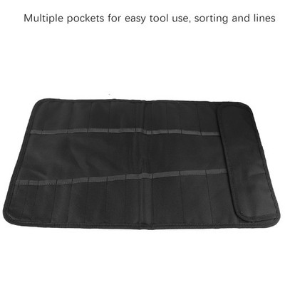 Green Tool Roll Bag Storage Portable Folding Repair Wrench Multifunction Case Ho