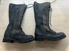 Rari stivali Jeffrey Campbell Seattle Love - a punta e invecchiati - taglia 8