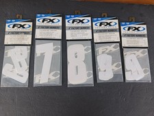 5 Packages of 6" and 4" Motorcross Motorcycle Numbers 6 7 8 9 Factory Effex FX