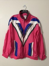 Vintage 90's Lavon by Cheerful Corp Windbreaker Women's Large Track Jacket Pink