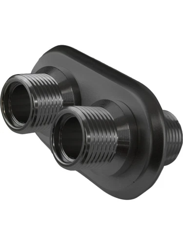 Proflow Firewall Bulkhead Aluminium 2 Port #10, #10 Inline, Blac (PFEACWP102BK) - Picture 1 of 12