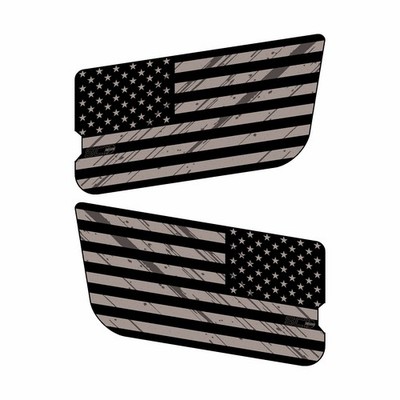 Jeep CJ/YJ Aluminum Composite Full Door Panels, PAIR, ''Desert Flag'' Design