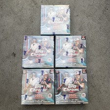 2025 Topps Chrome Football NFL Mega Box Brand New Factory Sealed Lot Of 5