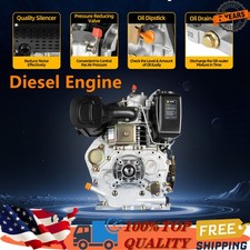 Motore Diesel 10HP 418CC 4 Tempi Monocilindrico Raffreddato ad Aria Albero 0,98" 3600rpm