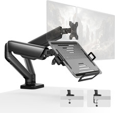Laptop Arm Mount for Desk for Max 32  Screen and 18  Notebook, Dual Monitor Stan