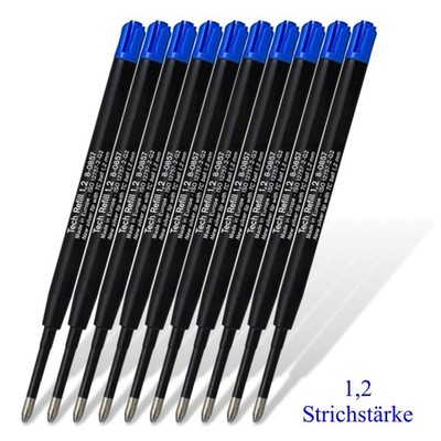10 St Tech Refill Großraumminen - Kugelschreiberminen - Strichstärke 1,2 - blau