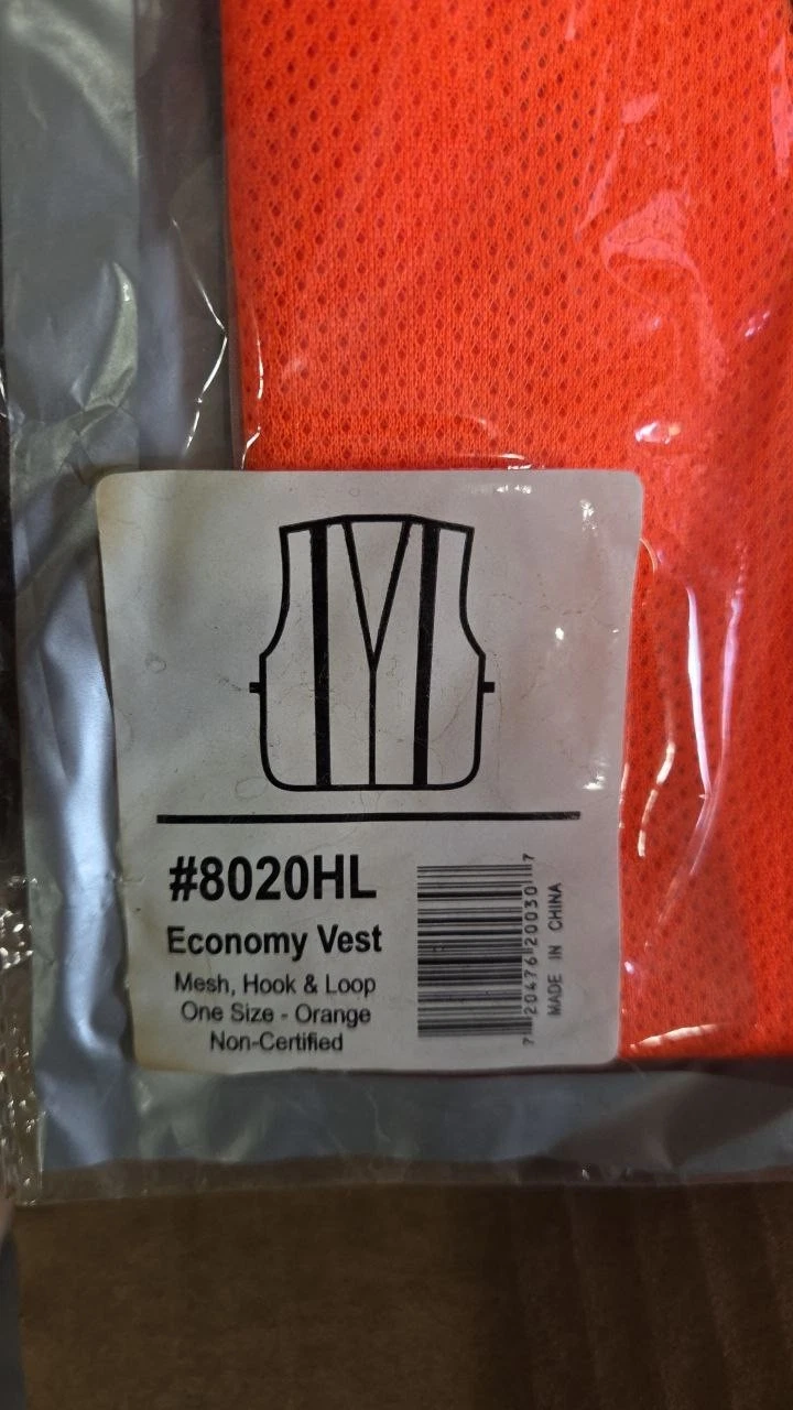 Ergodyne GloWear Non-Certified Reflective Vest Orange One Size 8020HL - product detail image 3