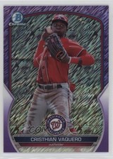 2023 Bowman Chrome Prospects Purple Shimmer Refractor /250 Cristhian Vaquero nd3