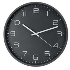 30cm Round Wall Clock PP Bedroom Kitchen Clocks New Sweep Movement Office Home