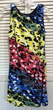Ronni Nicole Multi Color Leopard Tank/Fit Flare Dress Size Small Sleeveless