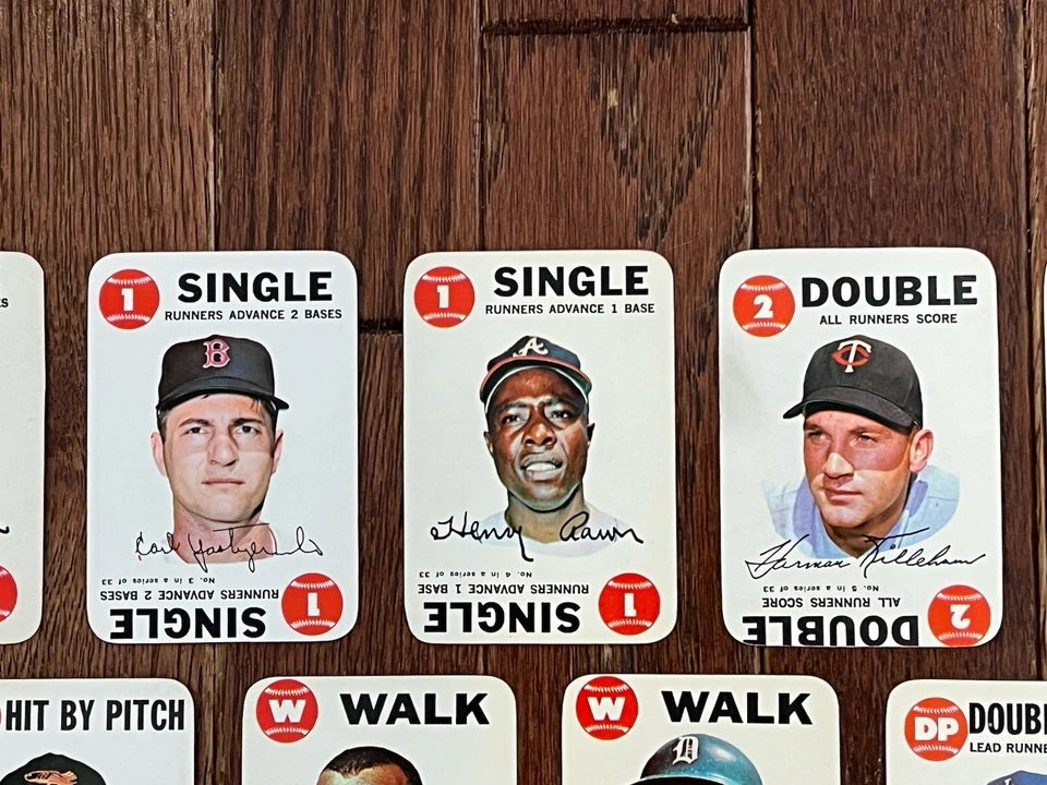 1968 Topps Game Complete Set 1-33 NM Mantle Mays Aaron Clemente HOF & More!! - Image 3 of 3