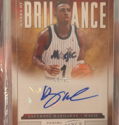 Panini 2012-13 Brilliance Marks of Brilliance Anfernee Hardaway Auto /25 #100