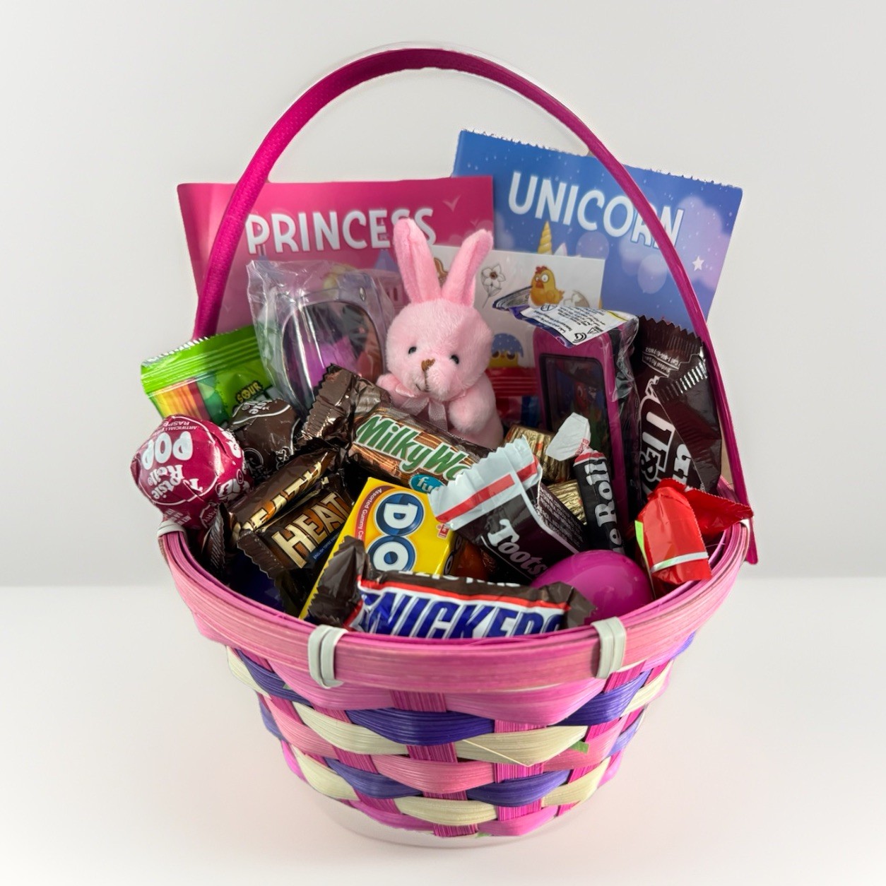 Filled Easter Baskets For Girls .. Toys, Candy, Easter Eggs, Coloring Books
